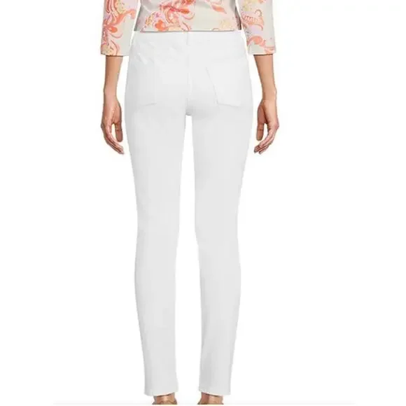 J. McLaughlin White Jeans 8 Lexi 4-Way Stretch Denim Slim Leg Coastal Summer - Picture 1 of 12